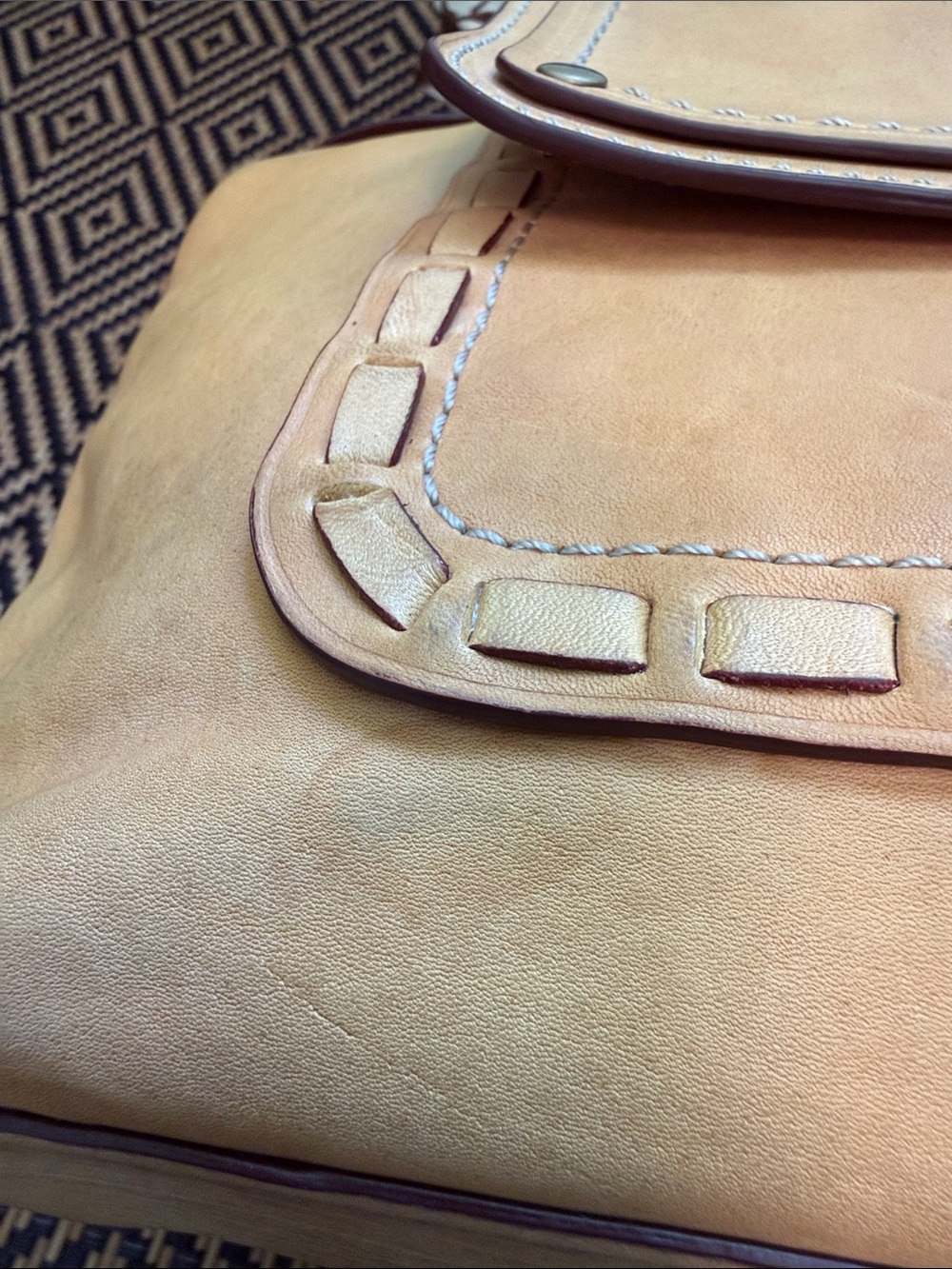 Vintage Y2K Coach 11977 Thompson Vachetta studded whipstitch bag - Picture 8 of 16